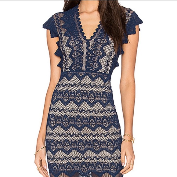 Nightcap x Carisa Rene Sierra Lace Deep V Dress - Picture 6 of 6
